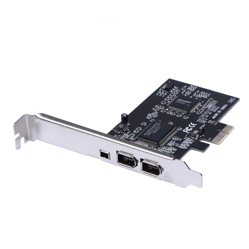 Firewire Card,PCIe Firewire 800 Adapter card  Windows 10 with Low Profile Bracket and Cable,3 Ports (2x6 Pin 1x4 Pin) IEEE 1394