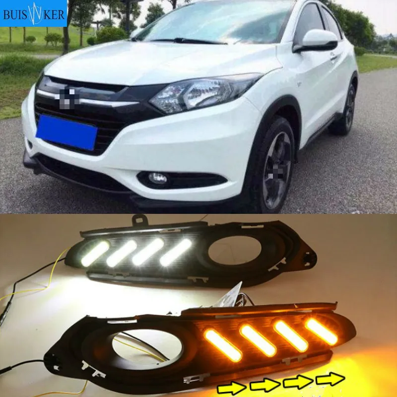 

For Honda HR-V HRV Vezel 2014~2018 No-error Daytime Running Light LED DRL Fog Lamp Driving Lamp Car Styling