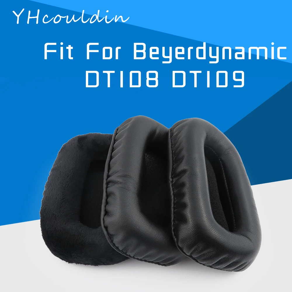 Earpads For Beyerdynamic DT108 DT109 Velvet Sheepskin Headphone Accessaries Replacement Ear Cushions Wrinkled Leather Material