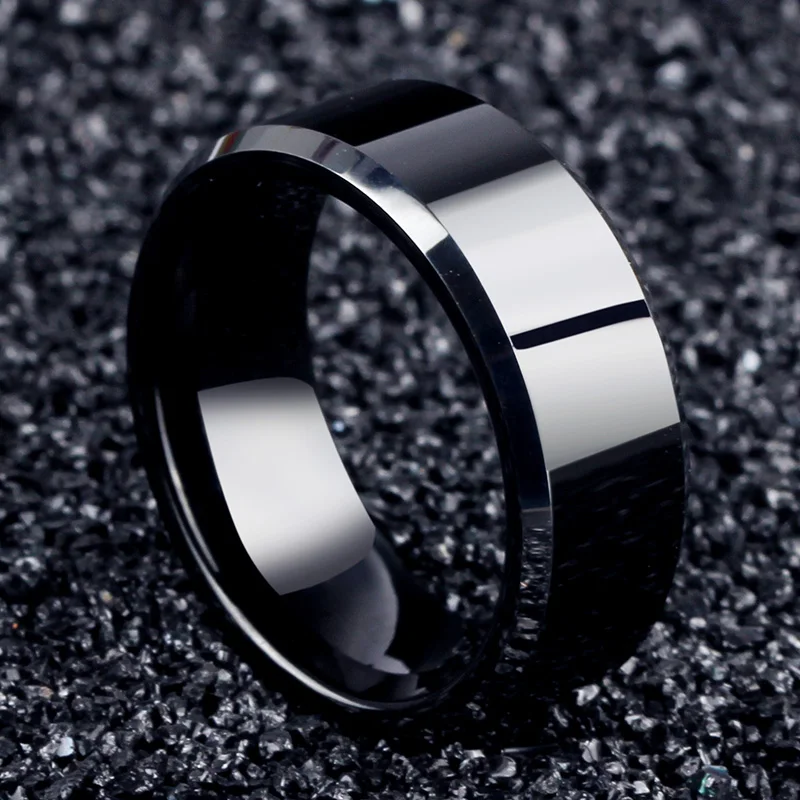  2021 Fashion Charm Jewelry ring men stainless steel Black Rings For Women