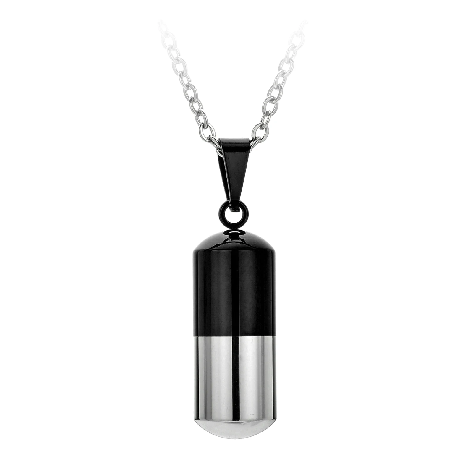 Open Capsule Pill Necklace Keychain for Men Women,Cross Engraved,Cremation Urn Pendant Perfume Holder Ashes Holder Keepsake