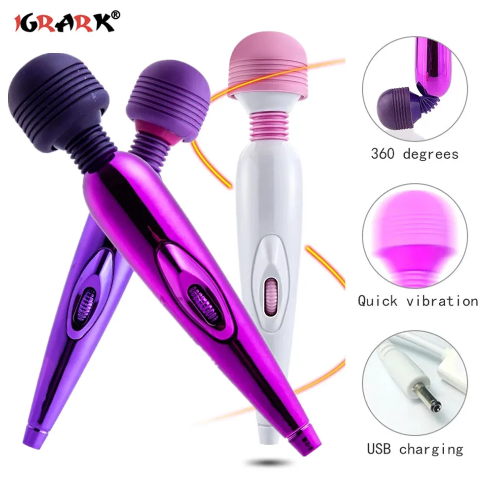 10-Gang-Vibratoren Zauberstab Körpermassagegerät AV-Stick Weibliche Vagina Klitoris Stimulator Erotische Sexspielzeuge für Frauen Masturbation