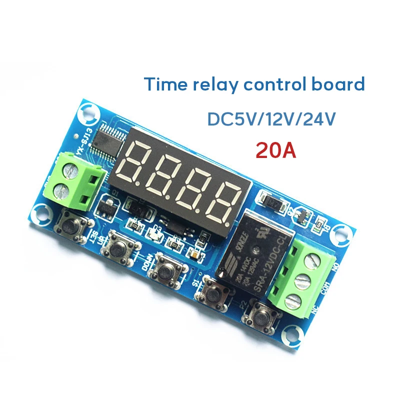 DC5V/12V/24V 5A YX-SJ13 Time Relay Control Board Timing Delay Cycle Module On And Off Counting Control Module