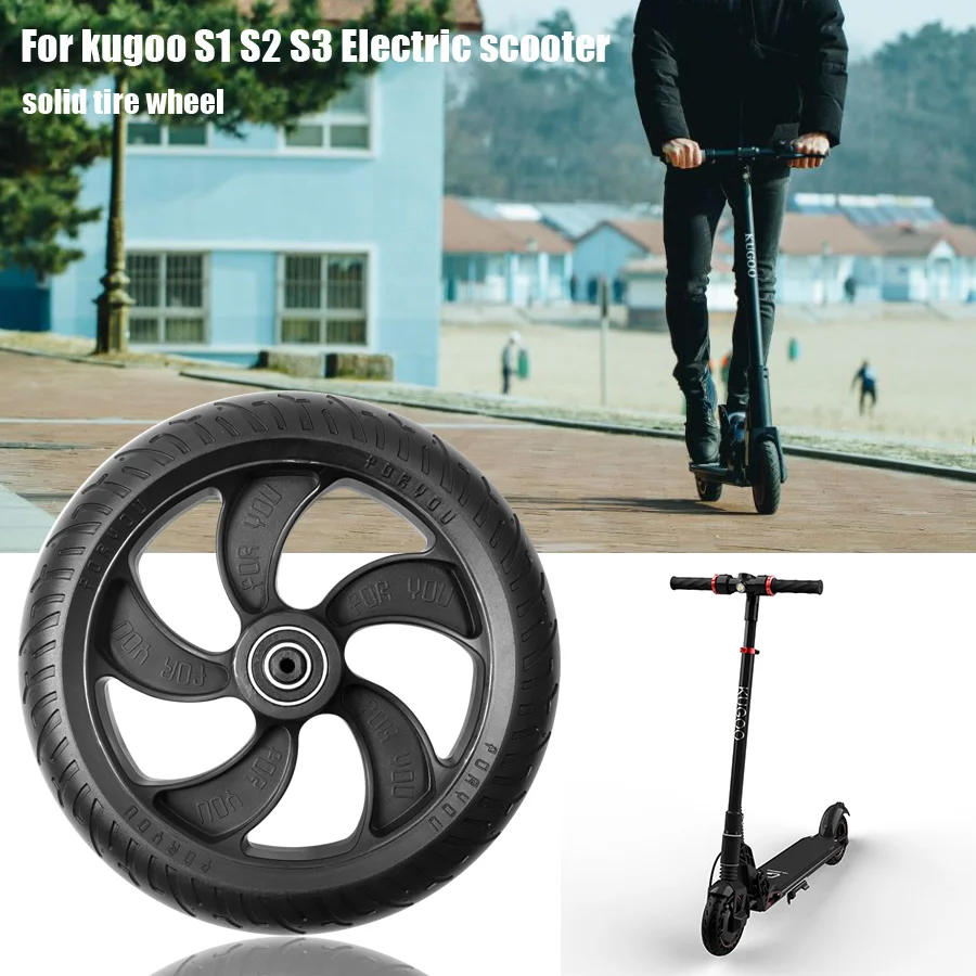 Solid Rear Wheel Back Tire w/Wheel Hub for Kugoo S1 S2 S3 200x200x50mm Electric Scooter Hot Sale Replacement Rear Wheel