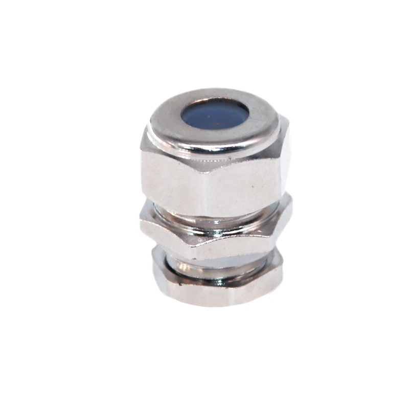 1PC Silicone Sealing Brass Cable Gland Use For Lamp M8 Metal Joint M12 Nickle Plated High Temperature Resistance Brass Gland PG7