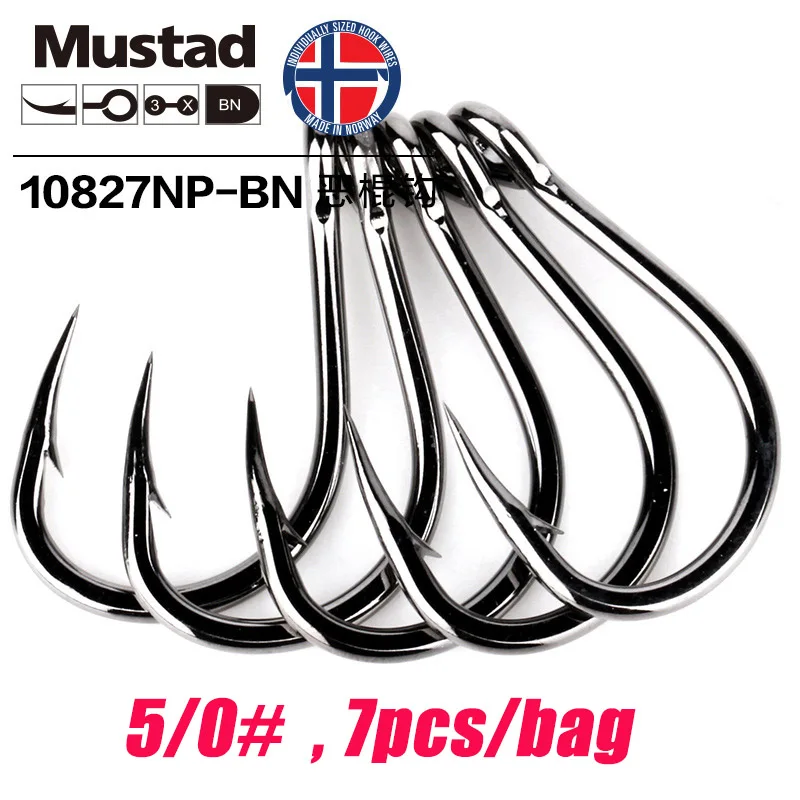 Mustad Norwegen Origin Meeresangelhaken Super Power Big Size Circle Angelhaken,1 # -12/0 # ,10827NP-BN