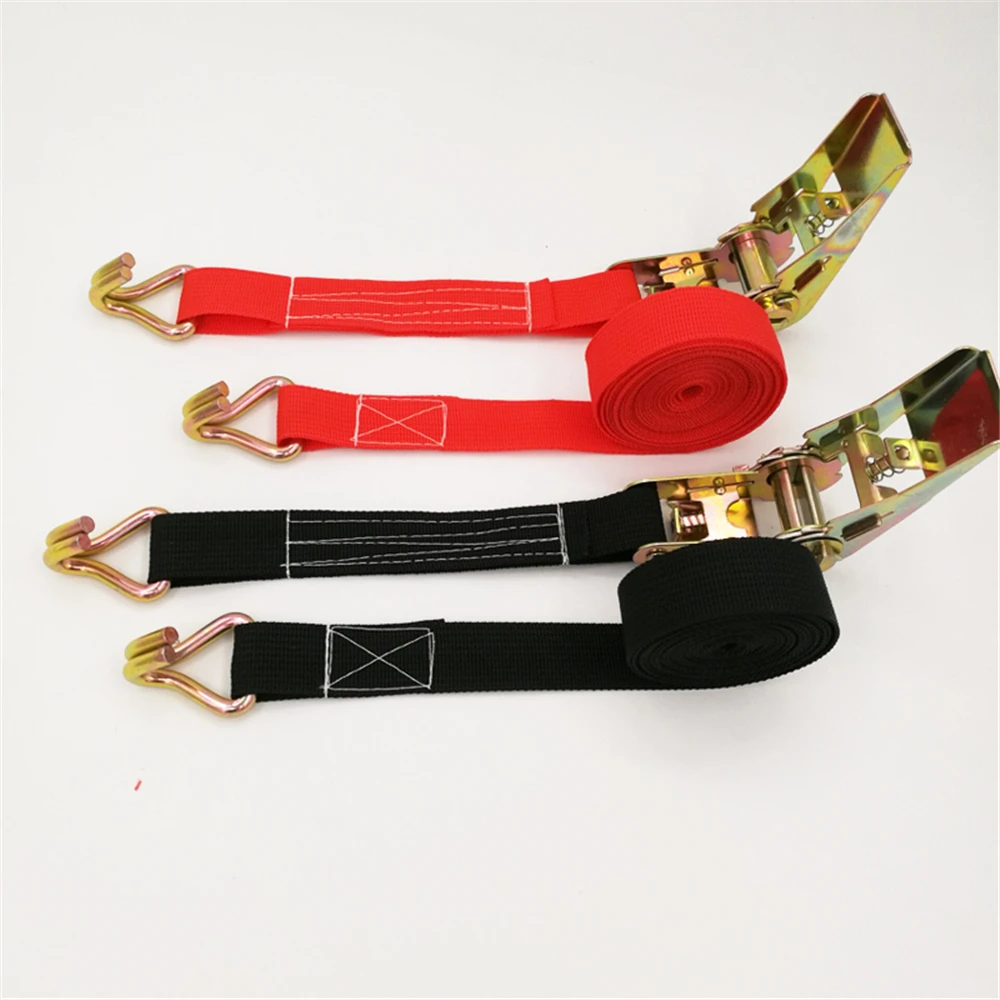 

25mm car cargo strapping belt tightening belt tensioning belt binding belt ratchet double hook tensioner 15 meters