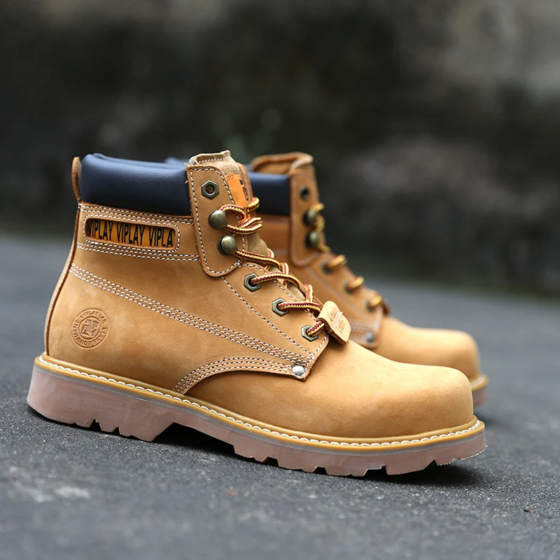 Men Boots Waterproof Leather Shoes Men High Quality Outdoor Male Hiking Boots Work Shoes Lovers Boots