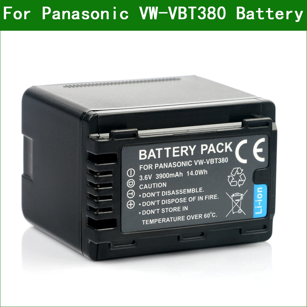 LANFULANG VW-VBT380 rechargeable Battery Camera Batteries for Panasonic VW-VBY100 VW-VBT190 HC-V110 HC-V130 HC-V160 HC-V201