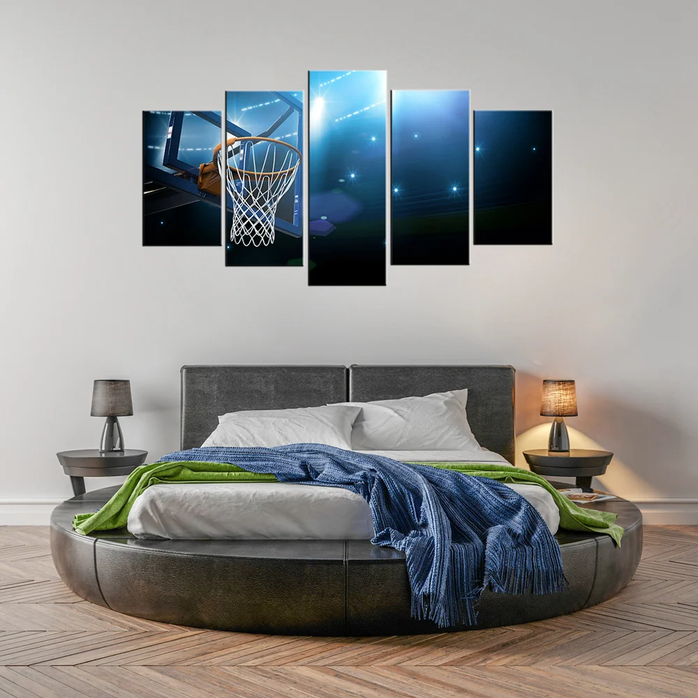 

Hot Sale Gym Room Hallway Wall Art Basketball Basket Goal Landscape Picture for Home Kids Bedroom Wall Decor Dropshipping