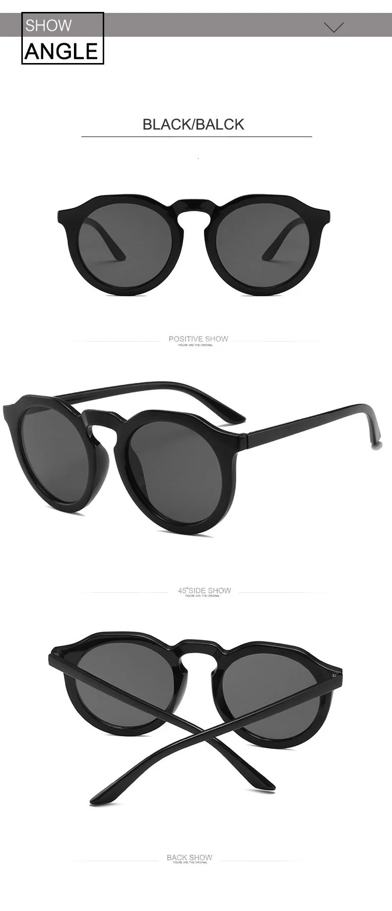 Oec cpo vintage runde sonnenbrille frauen marke designe mode orange sonnenbrille für weibliche farben uv400 brillen oculos de sol – Detail 4
