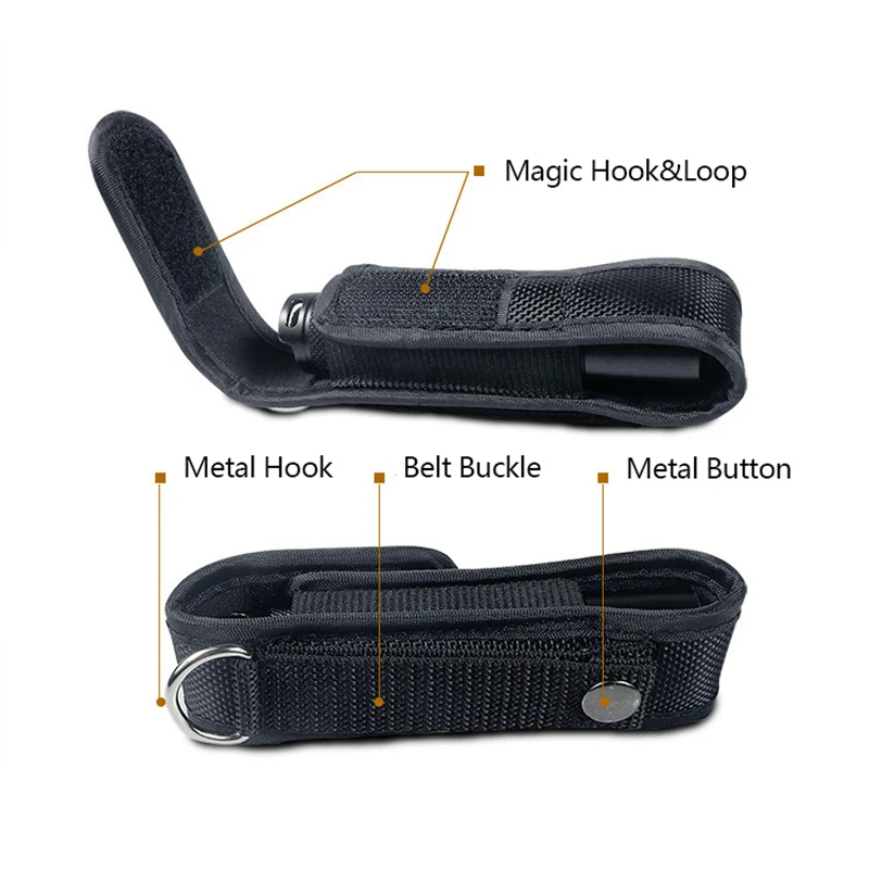 Bolsa táctica MOLLE para linterna LED - funda outdoor resistente - imagen 2
