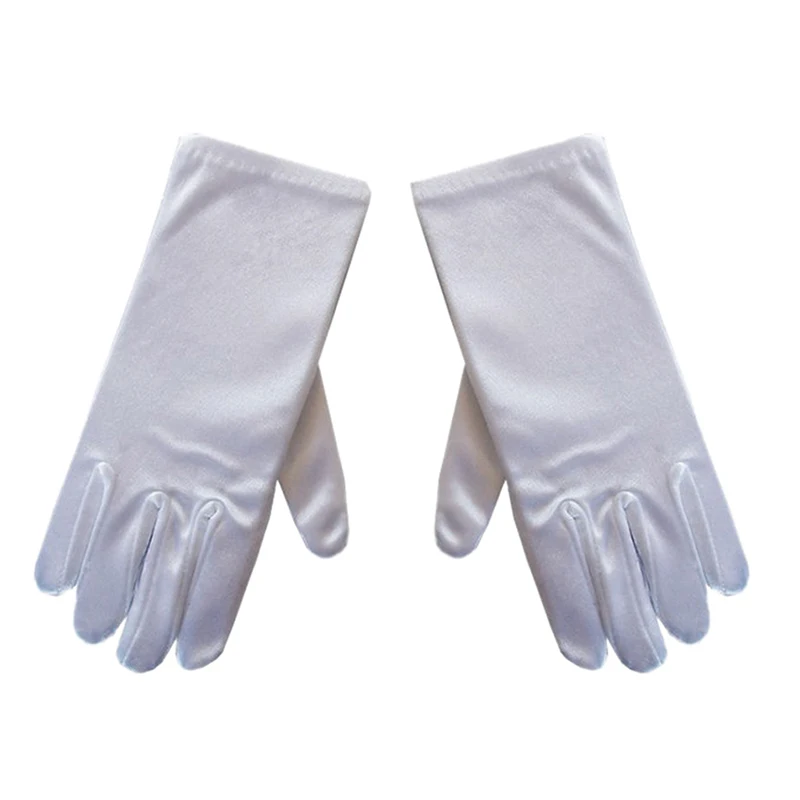 1 Pair Children\'s Dance Gloves White Festival Gloves Girl Gloves Prom Props Children Outdoor Kindergarten Performance Accessorie