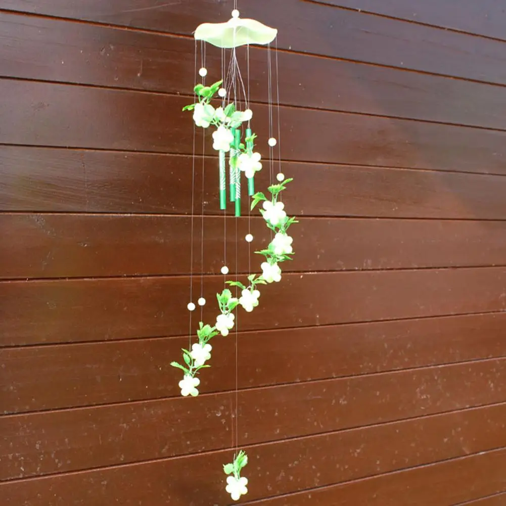 Bagliore luminoso nel buio Campanelli eolici d'uva Carillon eolico per uva Casa Patio Portico Ornamento da appendere impermeabile Decorazione del giardino