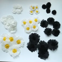 5pc DIY 2-layer flower Patches for clothing Embroidery floral patches  clothes bags decorative parches applique sewing craft