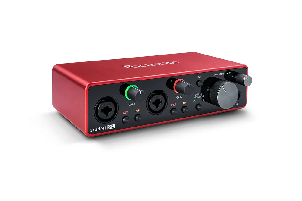 Focusrite scarlett 2i2 studio 3rd Gen recording sound card set 2i2+CM25 MKIII condenser mic+HP60 MKIII headset headphone