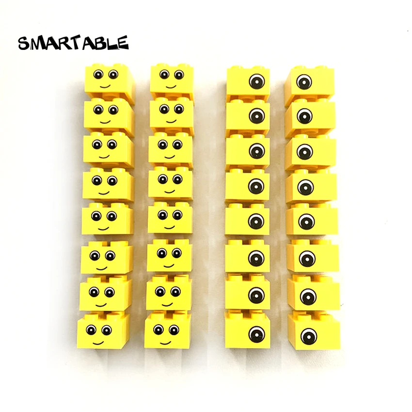 

Smartable Brick 2X2 Smiling Face Eyes Building Blocks Parts DIY Toys For Kids Compatible Major Brand 3003 MOC Toy 40pcs/lot