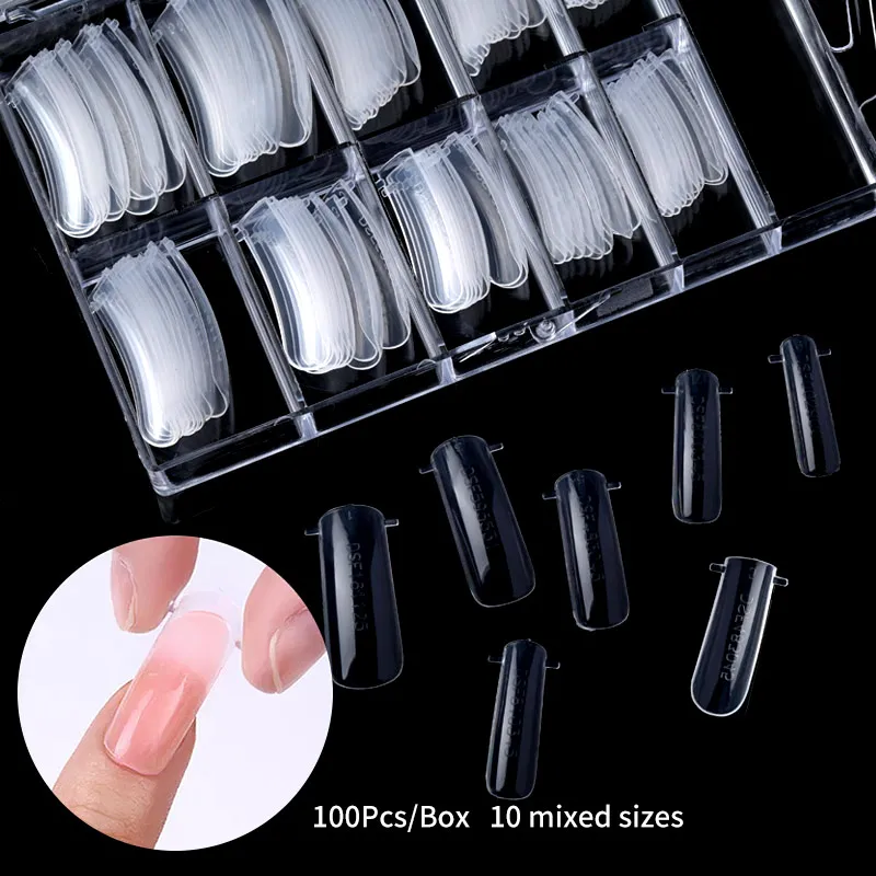 Dual Forms Tips Quick Building Gel Mold Nail System Full Cover Tips Nail Extension Forms For Manicures Tools Set