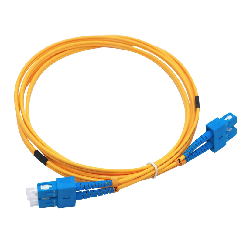 SC UPC to SC UPC Duplex 2.0mm PVC Single Mode Fiber Patch Cord Jumper Fiber Patch Cord Fibra Optica Stable Transmission 3m