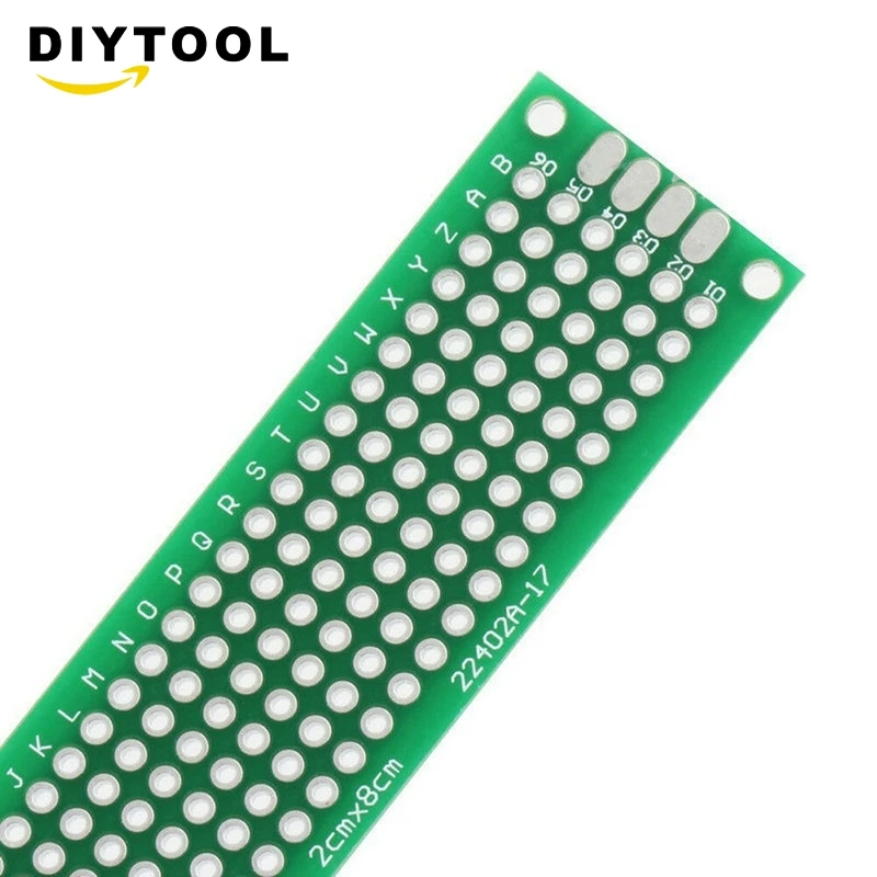 1/10PCS doppio lato prototipo PCB breadboard in scatola universale 2x8cm - 9x15cm