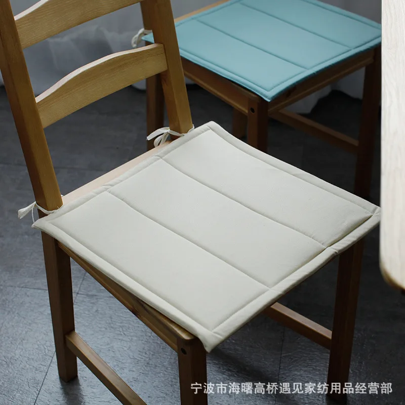 Simple Japanese Cotton Simple Pure Color Seat Cushion Thin Seat Comfortable Summer Cool 100% Pure Cotton Household for Gifts