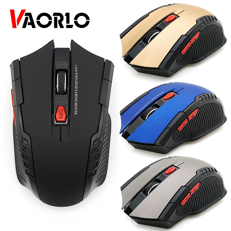 VAORLO 2.4GHz Optical Wireless Mouse Gamer 2000DPI Cordless Mice For Gaming Computer PC Laptop Cordless Mice [Free GIFT]