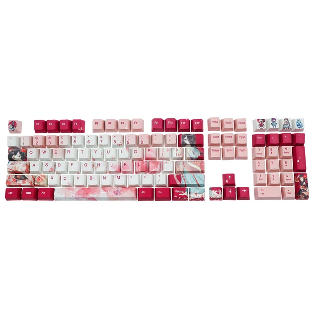 昇華型Pbt ahegaoキーキャップ,メカニカルキーボード,Cherry MX Gateron kailhスイッチ用,1000キー -  AliExpress