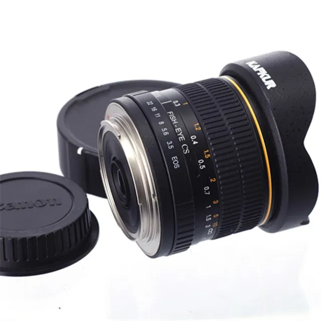 Đen Siêu Rộng 180 Độ Đường Chéo Góc Ống Kính Cho Máy Nikon Canon 8 Mm F3.5 Ống Kính Mắt Cá