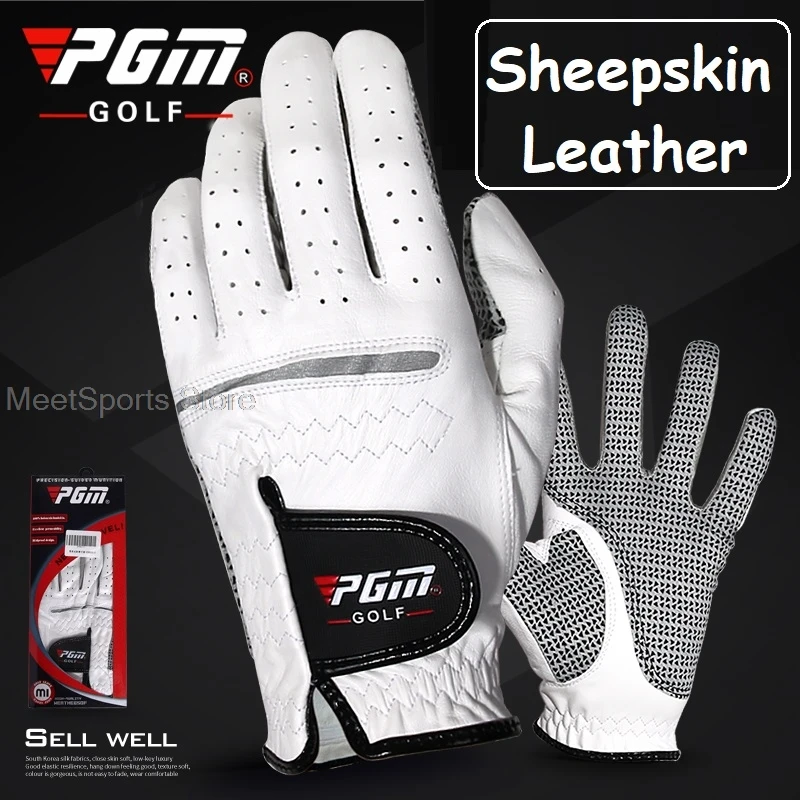 

1Pcs Golf Glove For Men Sheepskin Left Right Hand Genuine Leather Gloves Man Breathable Anti-Slip Wear-Resisting Golf Mittens