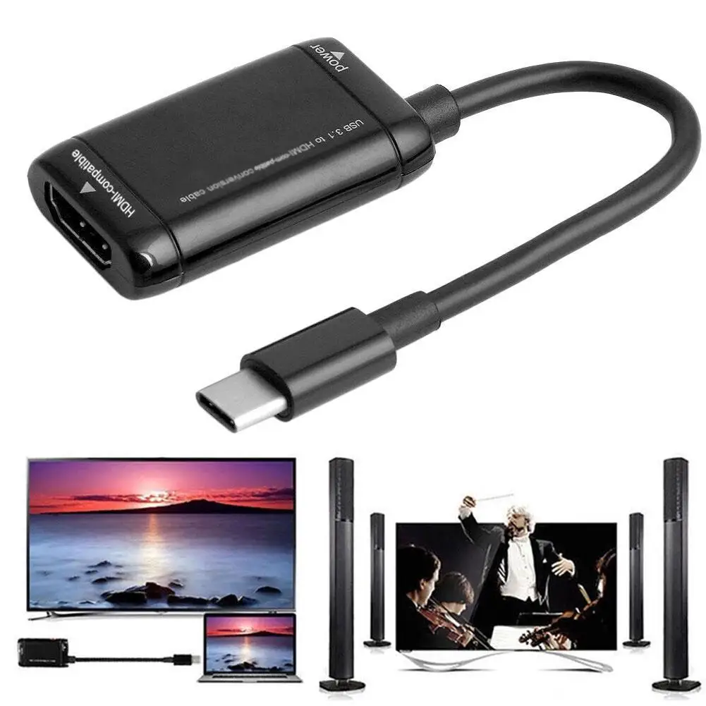 USB-C ประเภท C ถึง HDMI Adapter USB 3.1ชายต่อหญิงสำหรับ MHL Android โทรศัพท์แท็บเล็ตแผ่น USB Hub Hotsale