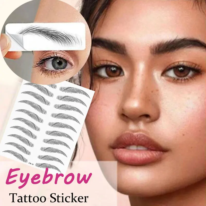 1 Pcs 6D Water Transfer Eyebrow Tattoo Sticker  Hair-liked Authentic Waterproof Long Lasting False Eyebrows Makeup Cosmetic