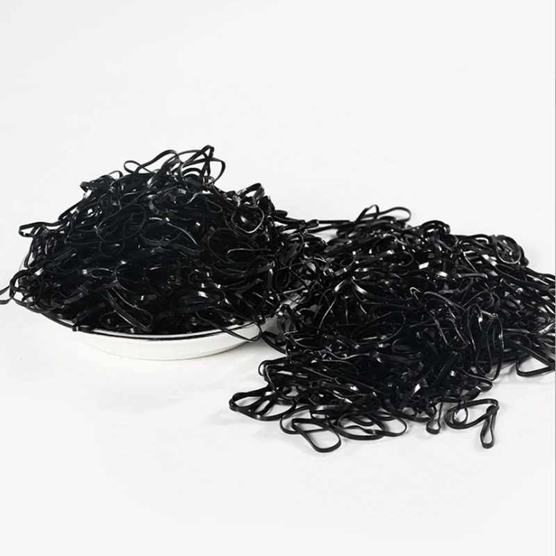 1000pcs/bag Colorful Rings Hairband Rope Silicone Ponytail Holder Rubber Band Scrunchies Tie Gum Girls Hair Accessories