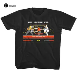 Karate Kid Cobra Kai Fight Scene Kids T Shirt Pixel 8Bit Daniel V Johnny Boys Tee Shirt