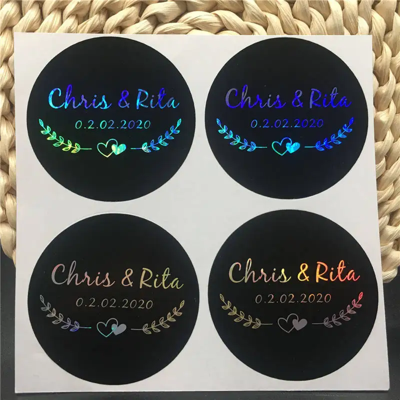 100PCS 3 4 5 6 7 8 9 10 cm custom sticker and Customized LOGO/Wedding stickers/Design Your Own Stickers/Personalized stickers