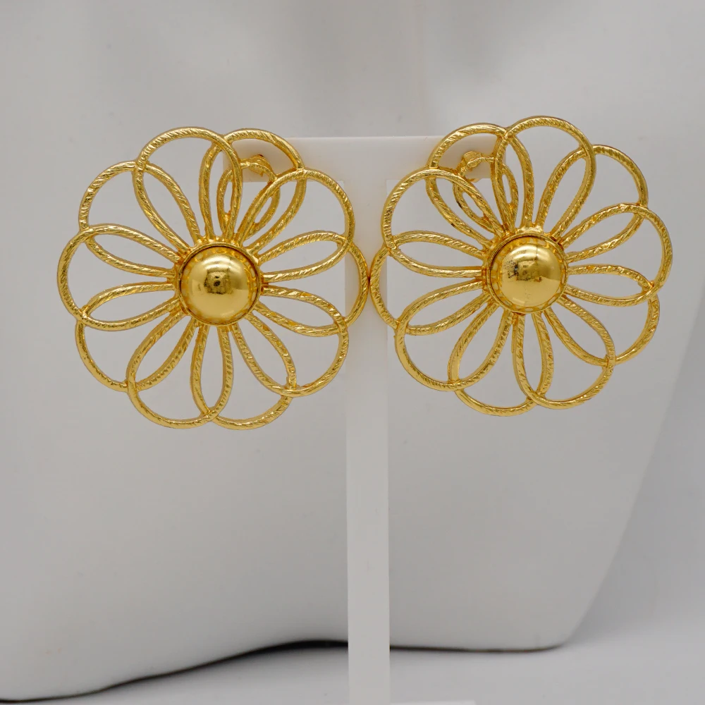 Popular  Earrings Geometric Flower Earrings For Women Girl Drop Earrings Fashion Wedding Jewelry Gifts Daily Wear