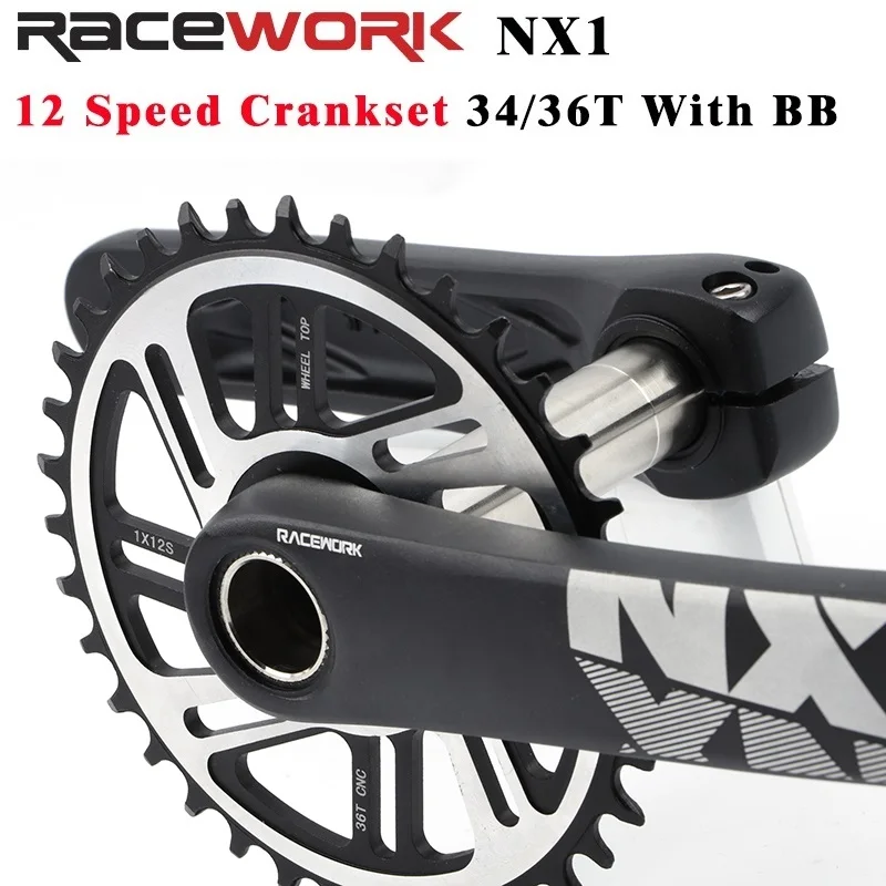 

Bicycle Crankset 170mm Crank 1XSystem Bike Chainwheel 104 BCD Narrow Wide Chainring 34T 36T 12 Speed For MTB Mountain Bike