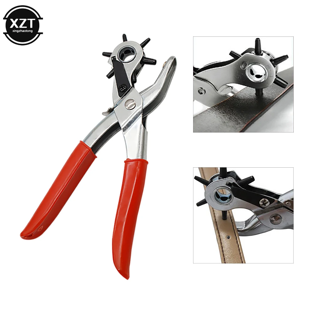 Strap Punch Machine Bag Setter Sewing Household leathercraft Leather Puncher Revolve Tool Plier Eyelet Belt Hole Watchband Punch