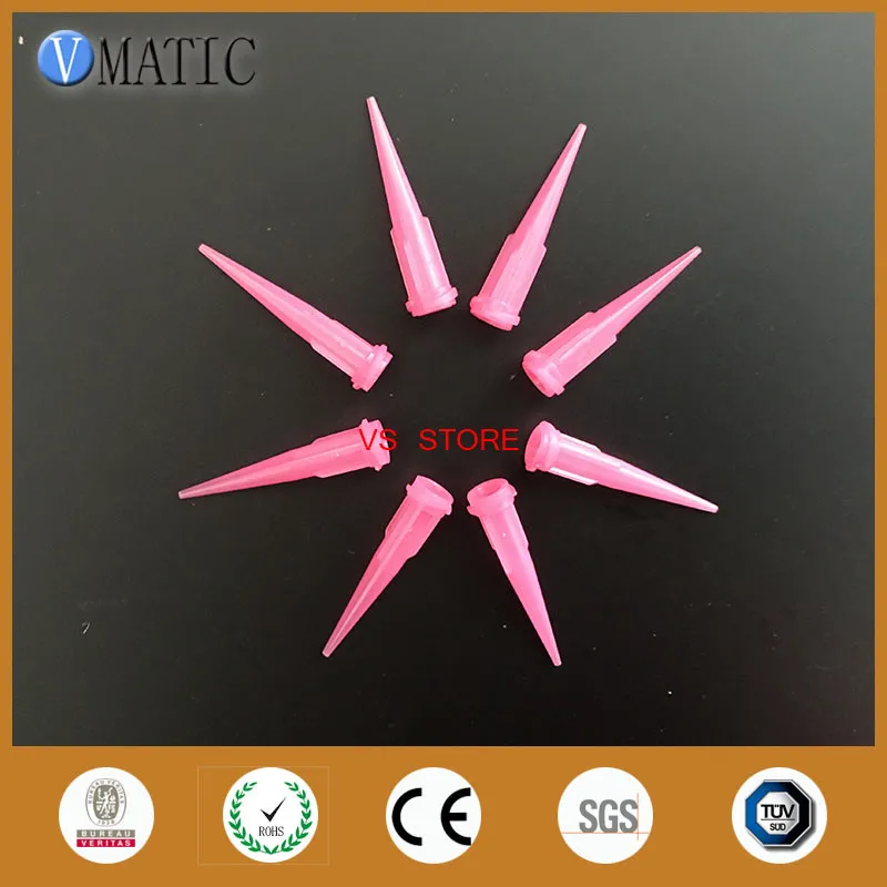 

High Quality 100Pcs 20G TT Tapered Tips Dispensing Needles Pink Color Plastic Glue Dispenser Needle Nozzle