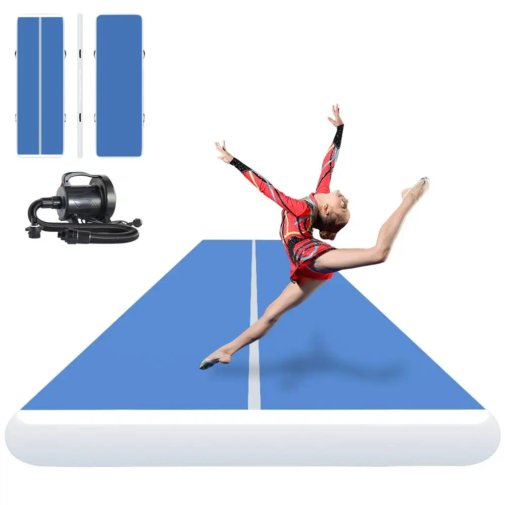 

Free Shipping 8x2x0.3m Inflatable Gymnastics Air Track Tumbling Mats with Pump Tumble Track Air Mat for Gymnastics Training