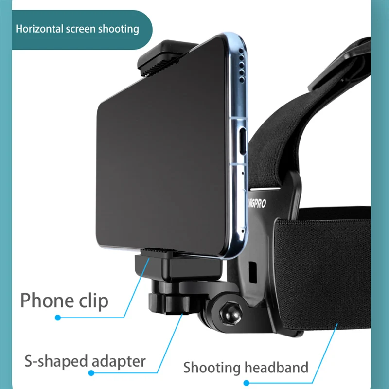 Universal Head Strap Mount Headband Holder With Mobile Phone Clip Holder For Smartphones mobilephone bluetooth Volg Accessories