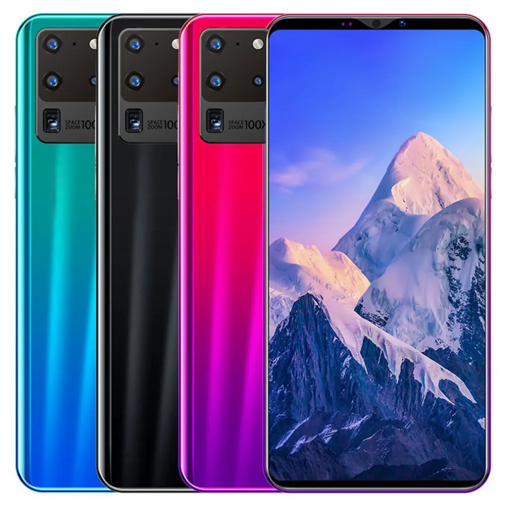 S20 Pro الهاتف الذكي شاشة 5.8 بوصة الهاتف الذكي 512 م + 4G أندرويد الهاتف الذكي ثلاثية الأبعاد الزجاج مطلي الغطاء الخلفي الأسود