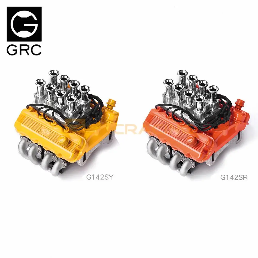 GRC 1/10 Simulation V8 Engine Hood FST Motor/Motor Fan Radiator Suitable Car TRX-4 90046 SCX10 for 1:10 RC Remote Control