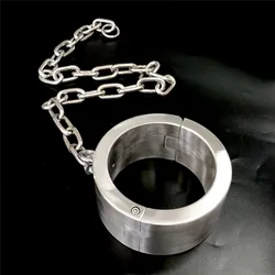 Super Heavy 7KG Stainless Steel Necklet Collar Restraint Chain Metal Bondage Neck Ring Adult Bdsm Sex Toy For Male Female 89