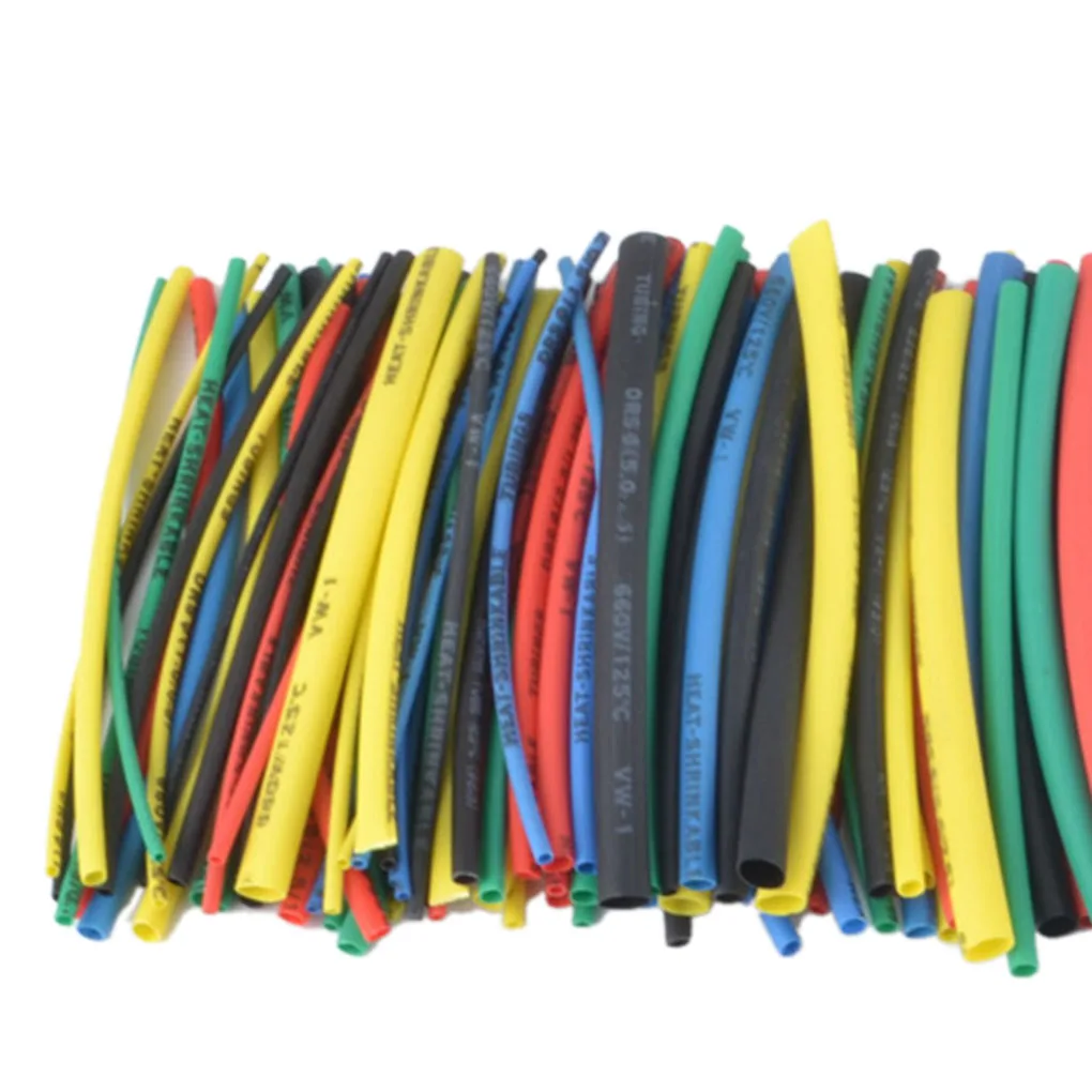 100Pcs Heat shrink tube kit Insulation Sleeving Polyolefin Shrinking Assorted Heat Shrink Tubing Wire Cable