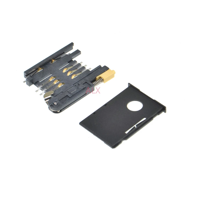 5PCS/LOT A card SIM card holder SIM card slot 6+2P drawer SIM card drawer self-elastic deck Connector 8Pin 8p gps