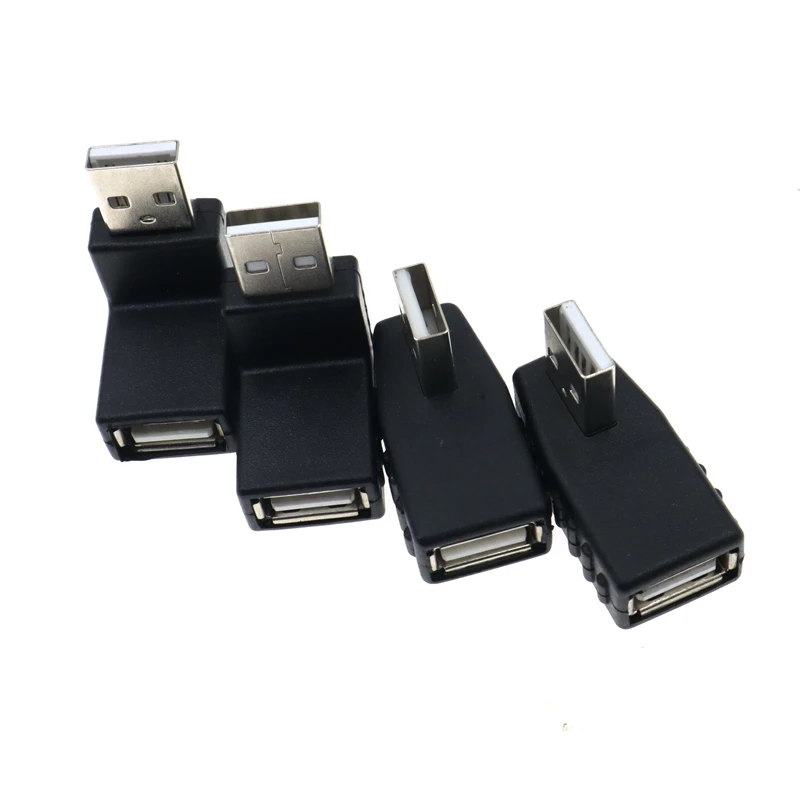 محول اتصال تمديد عالي السرعة يسار/يمين/أعلى/أسفل L Bend USB 2.0 A ذكر إلى أنثى للكمبيوتر المحمول U القرص