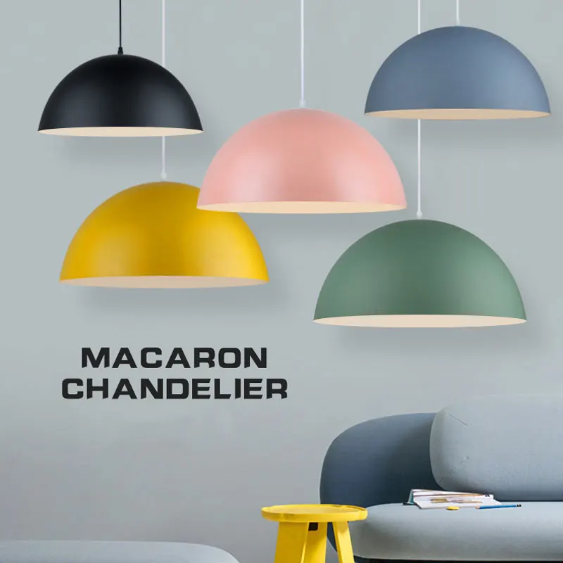 

Nodic Pendant Lamp LED Modern macaron colour for home decoration study foyer bedroom bedside restaurant Pendant Light