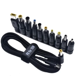 100W Type C Laptop Power Adapter Connector Plug USB Type C to Universal Laptop Charger Jack Charging Cable Cord for Notebooks