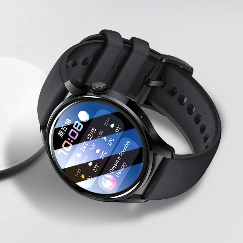 Huawei Watch 3 pro 48mm 46mm用スクリーンプロテクター,湾曲したHDソフト保護フィルム,強化ガラスなし