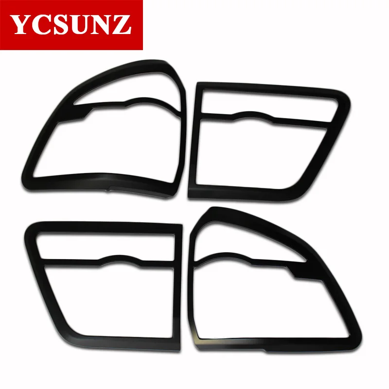 ABS Chrome Black Tail Lights Cover rear lamp Car Accessories For toyota fortuner 2012 2013 2014